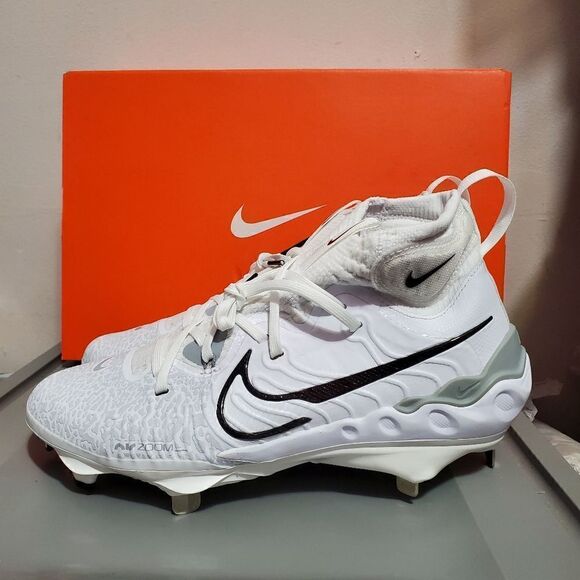 Nike Alpha Huarache NXT White Men Sz 8 Metal Baseball Cleat DJ6517-100 New - Picture 1 of 14